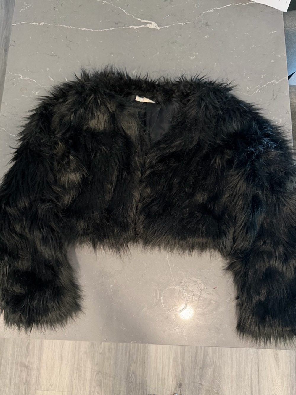 love FIRE Black Faux Fur Trim Jacket